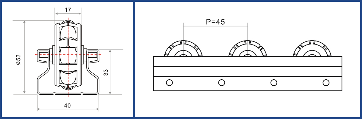 Roller track YD-12B