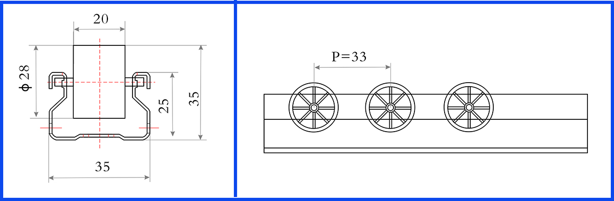 Roller track YD-35-1