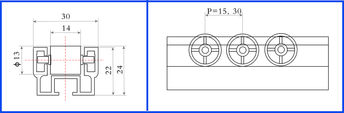 Aluminum Roller Track YD-AL-30