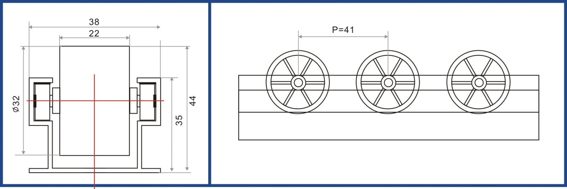 Aluminum Roller Track YD-AL-38A