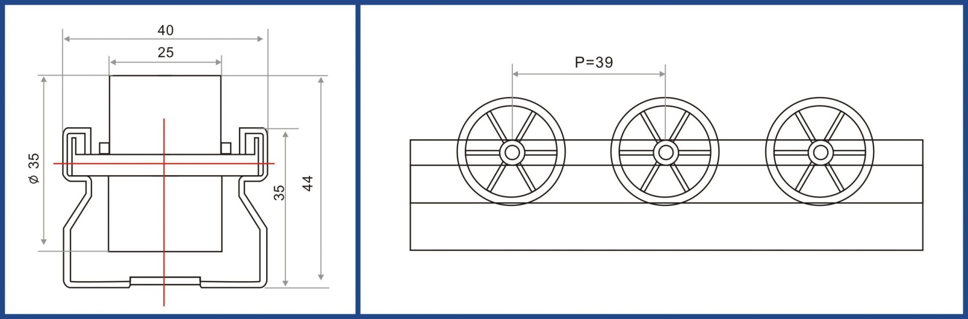 Aluminum Roller Track YD-AL-40E